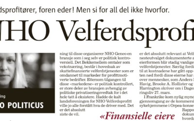 Kommentar: NHO Velferdsprofitt